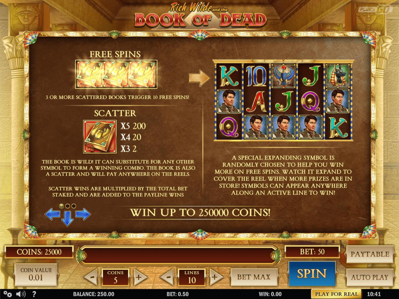 105 free spins no deposit casino at BGO Casino