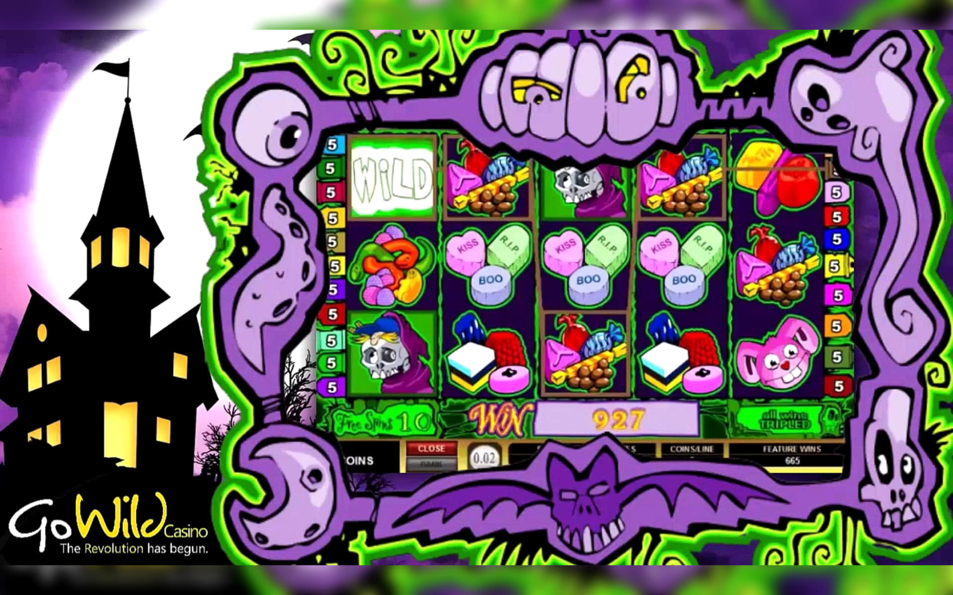 230 Free spins casino at Party Casino