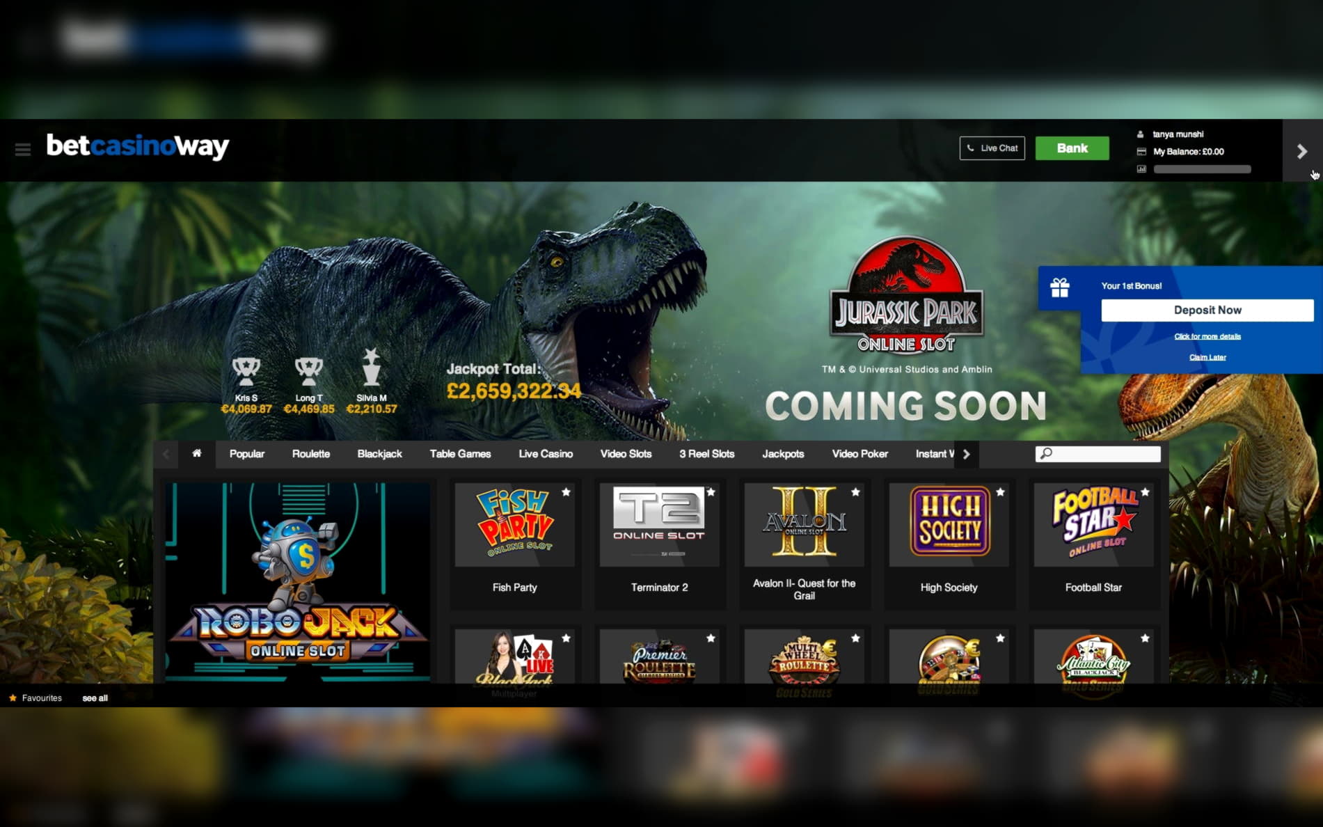 245 FREE SPINS at Slots Million Casino