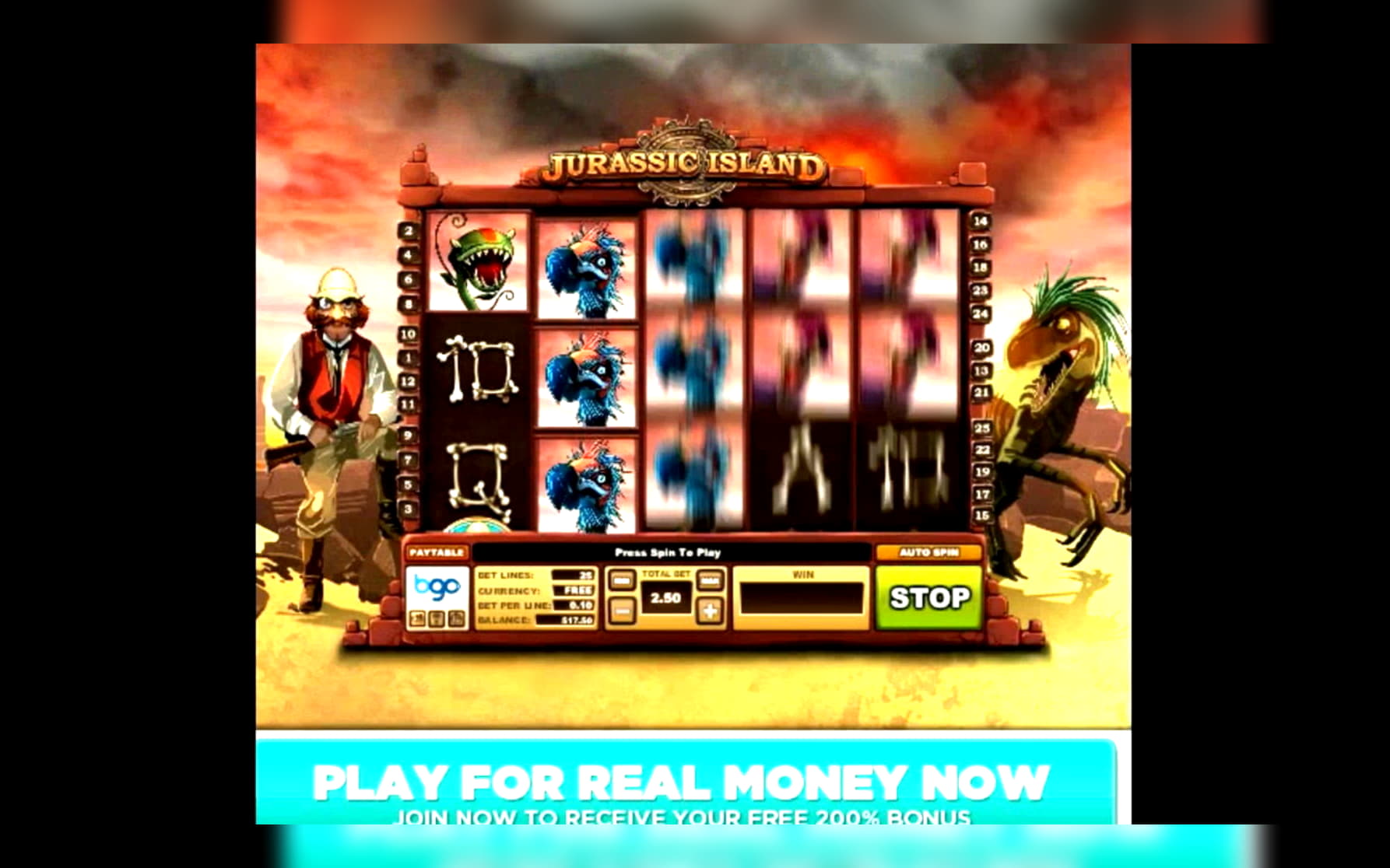 EURO 250 Free casino chip at 888 Casino