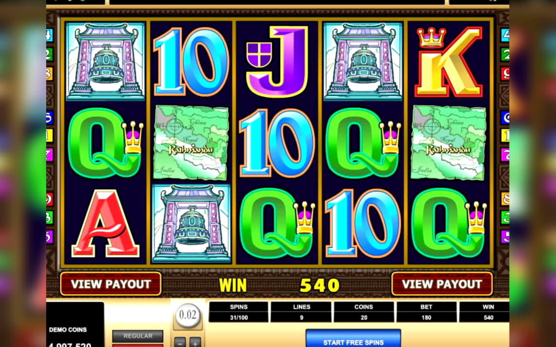 95 free casino spins at Europa Casino