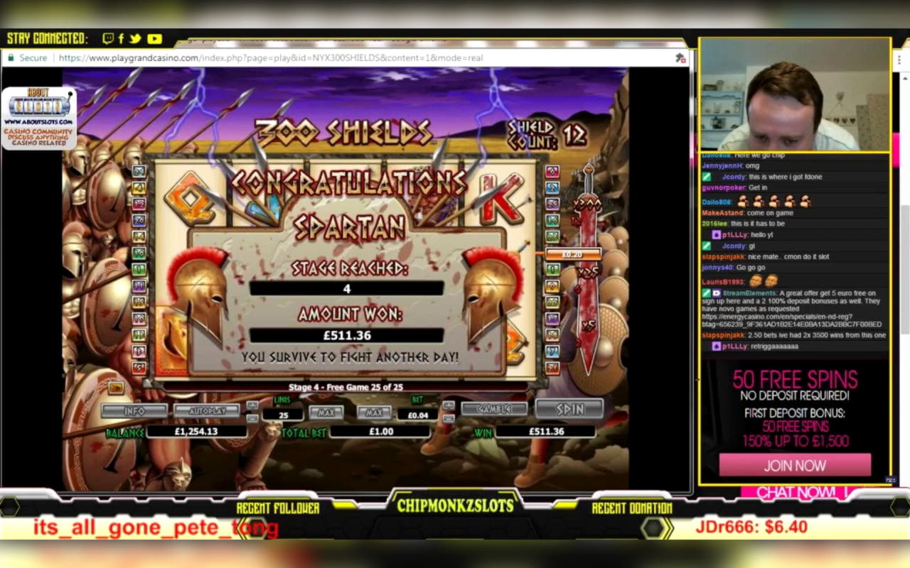 190 Free Spins no deposit casino at Inter Casino