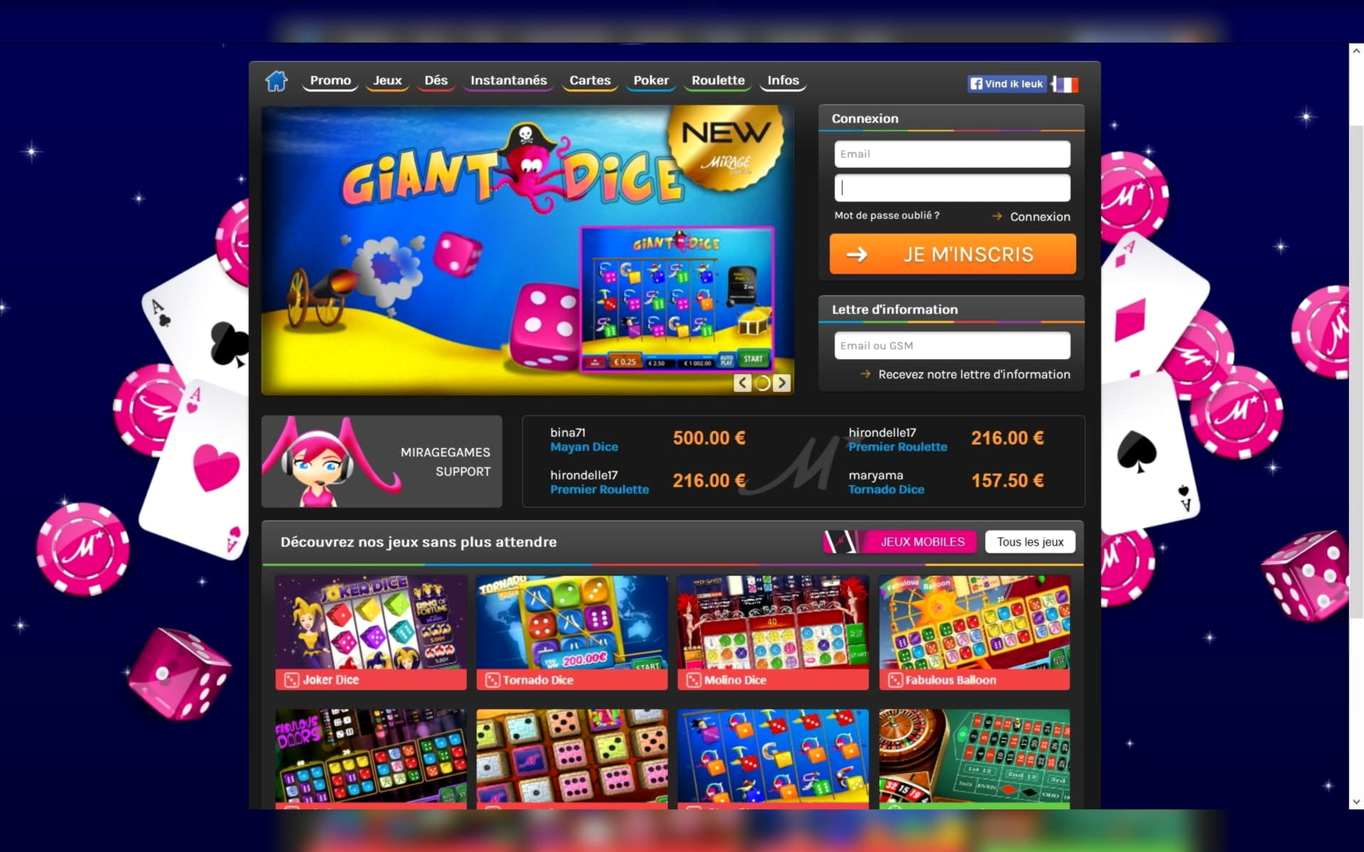 99 Free spins no deposit at Casino Cruise
