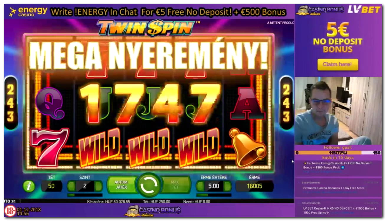 55 free spins no deposit at bWin Casino
