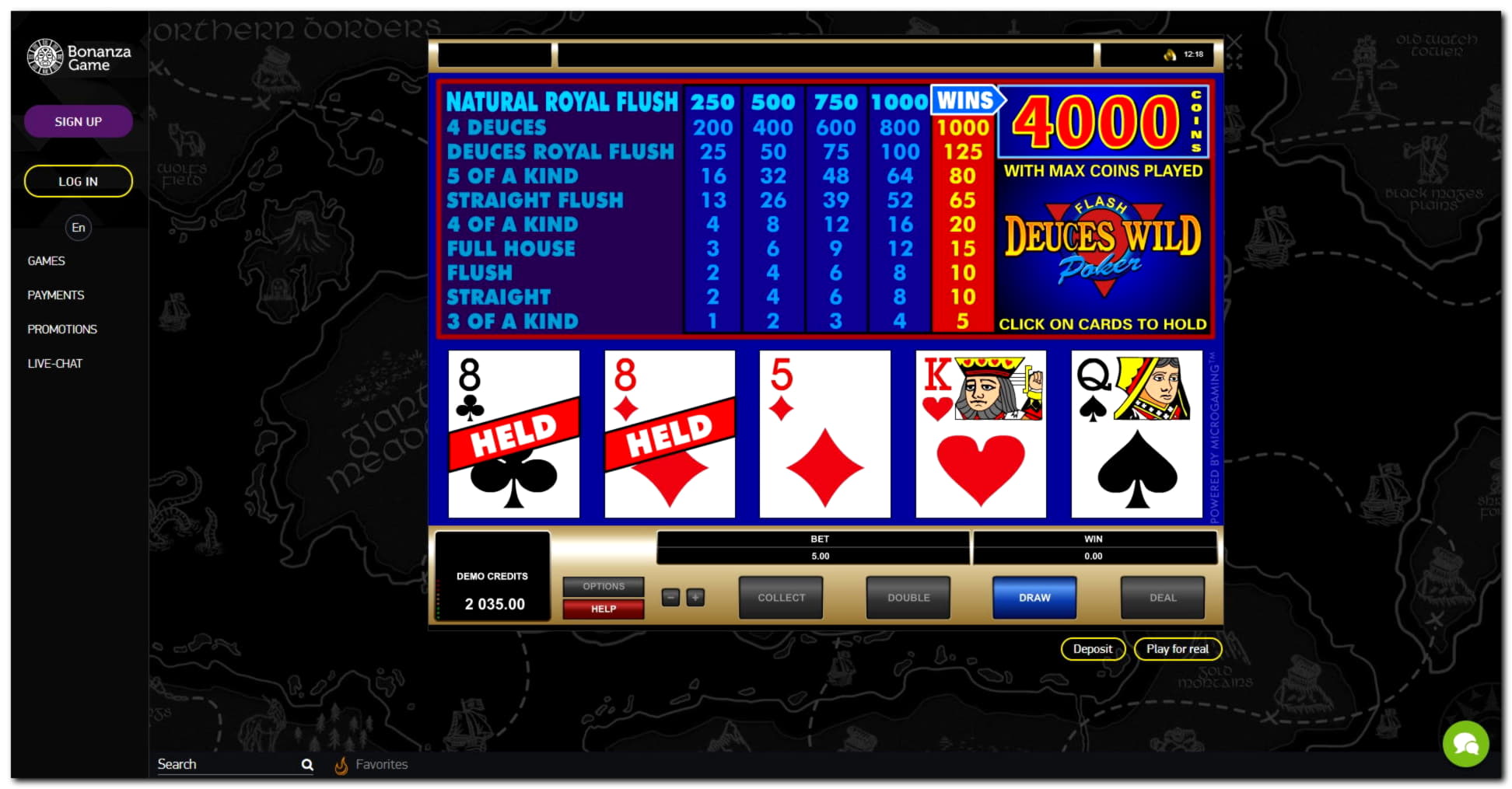 480% Signup casino bonus at Inter Casino