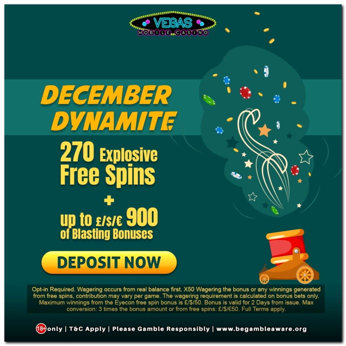 €465 Mobile freeroll slot tournament at Vera and Jhon Casino