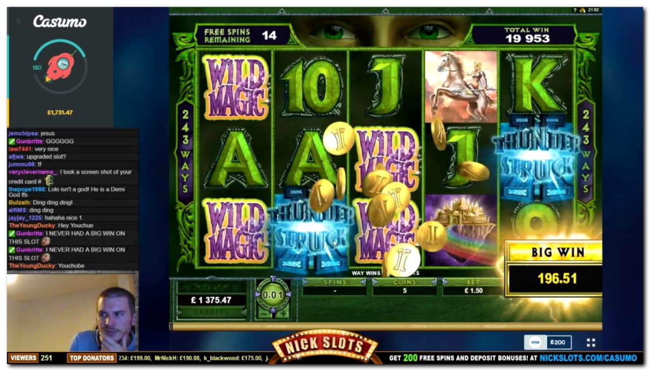 905% Deposit Match Bonus at Casino Luck